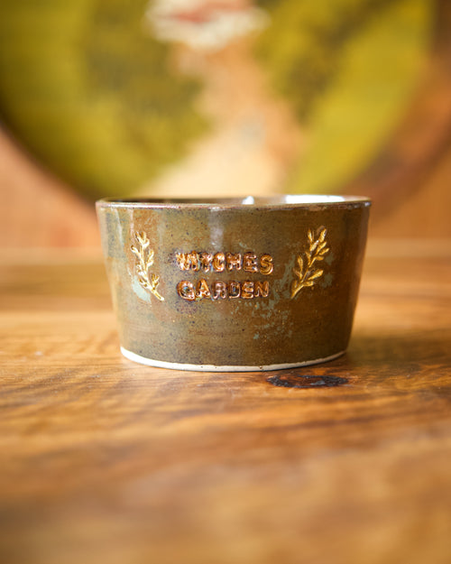 Cache pot Witches Garden Vert et Or